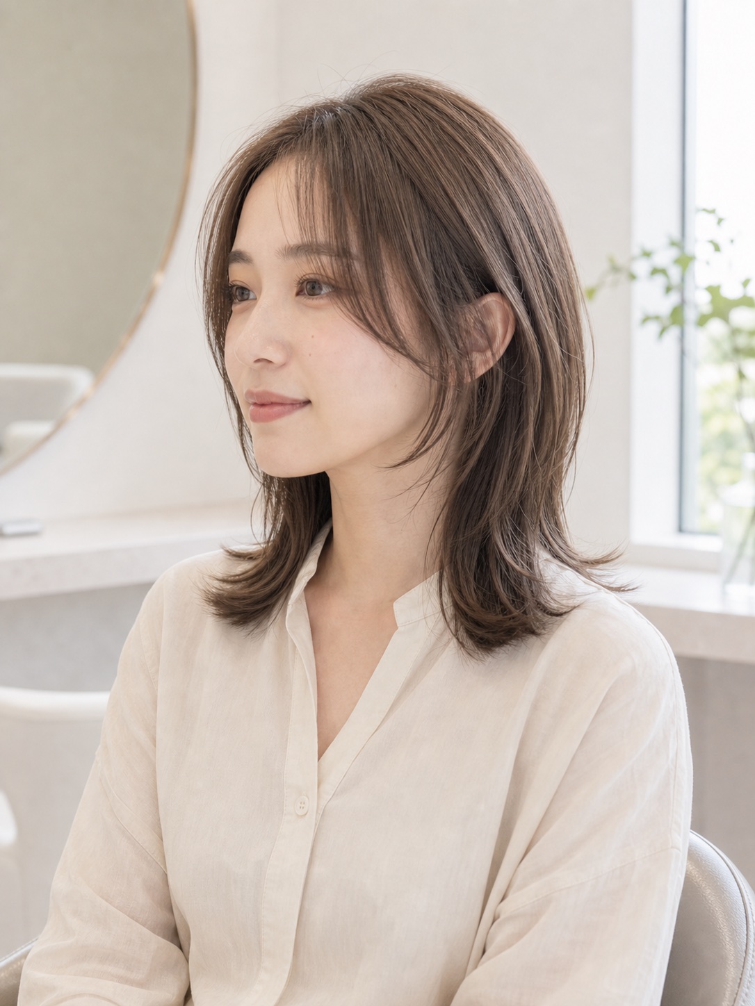 medium layerのヘアスタイル
